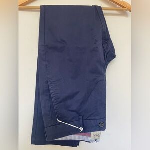 Blue Chino Pants with Straight Leg Design